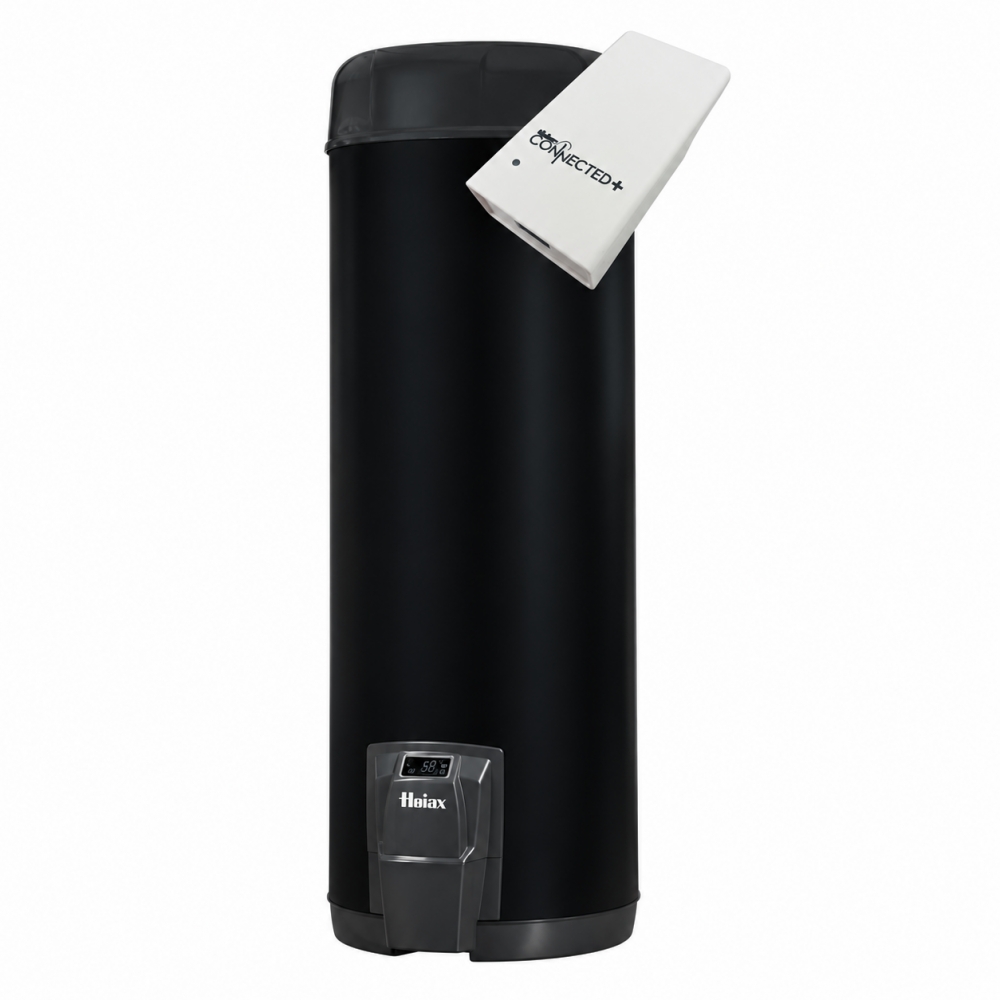 Høiax CONNECTED+ 300 er en 283 liters smartbereder med HAN-enhet, myUplink og intelligent pris- og effektstyring. Systemet lærer varmtvannsbehovet og kan bidra til å redusere forbrukstopper. Passer normalt for 5–6 personer.